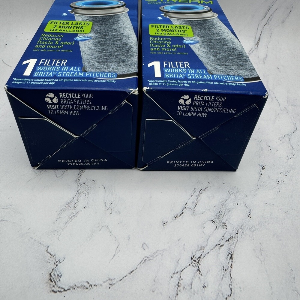 2 BRITA STREAM Filter As You Pour Pitcher Replacement Cartridge  NEW SEALED - Picture 6 of 6